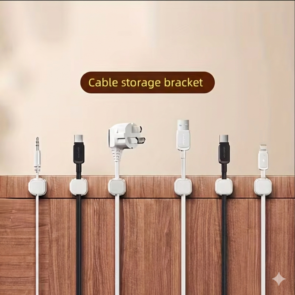 Desk Cable Clips, Set of 6