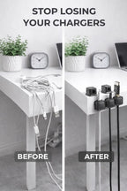 Desk Cable Clips, Set of 6