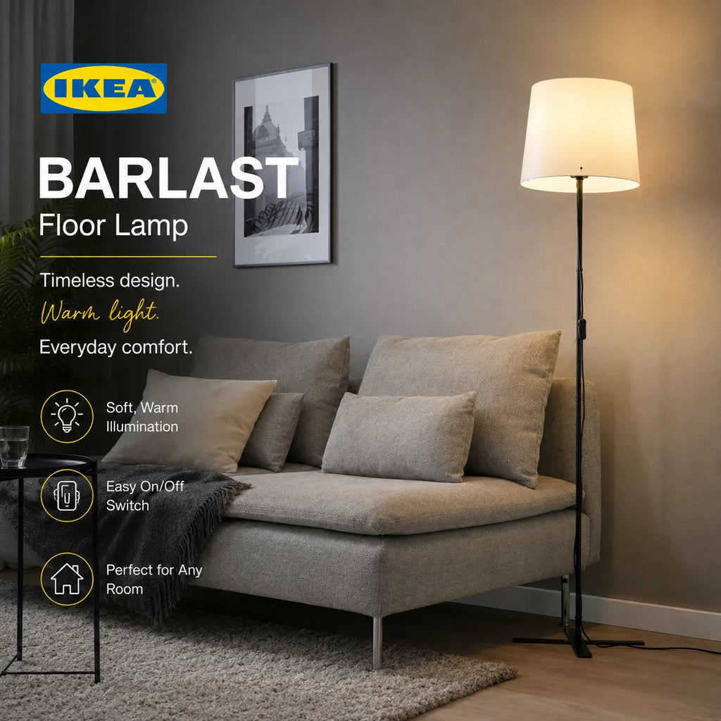 IKEA BARLAST Floor Lamp – 150 cm