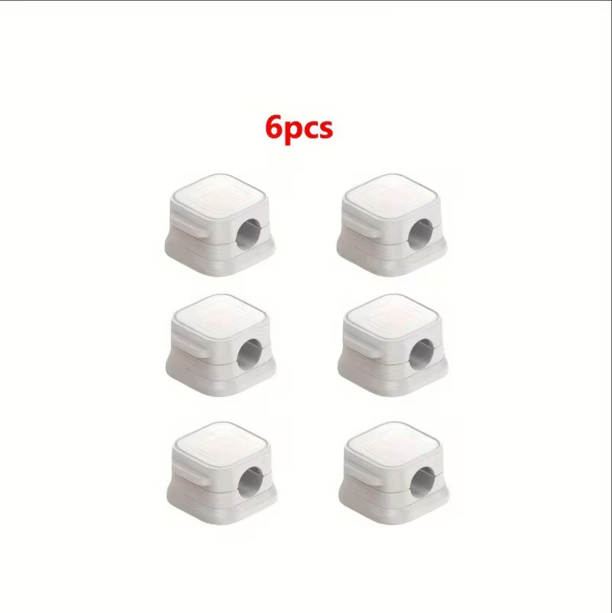 Desk Cable Clips, Set of 6