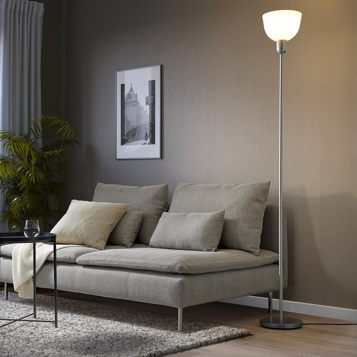 IKEA HEKTOGRAM Floor Uplighter – Silver