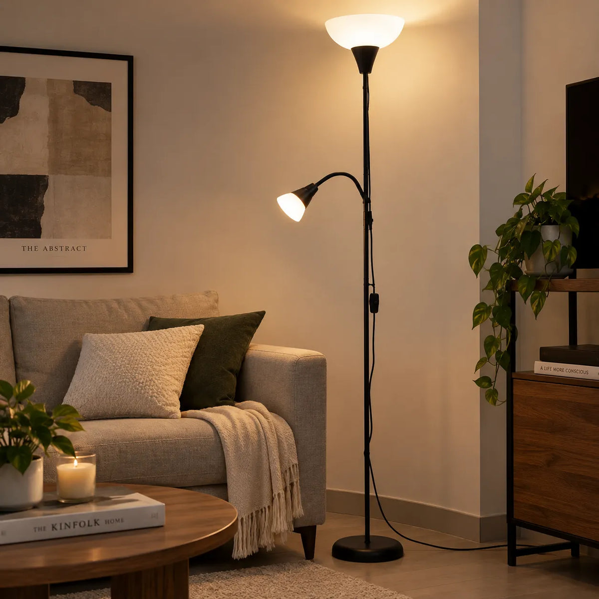 IKEA TÅGARP Floor Lamp – Black & White