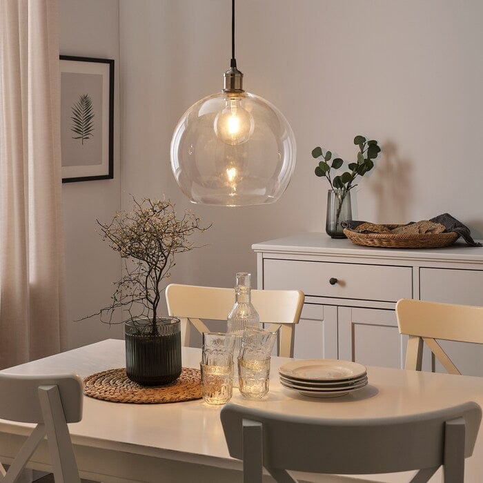 IKEA TVÄRHAND Table Lamp – Black & Bamboo