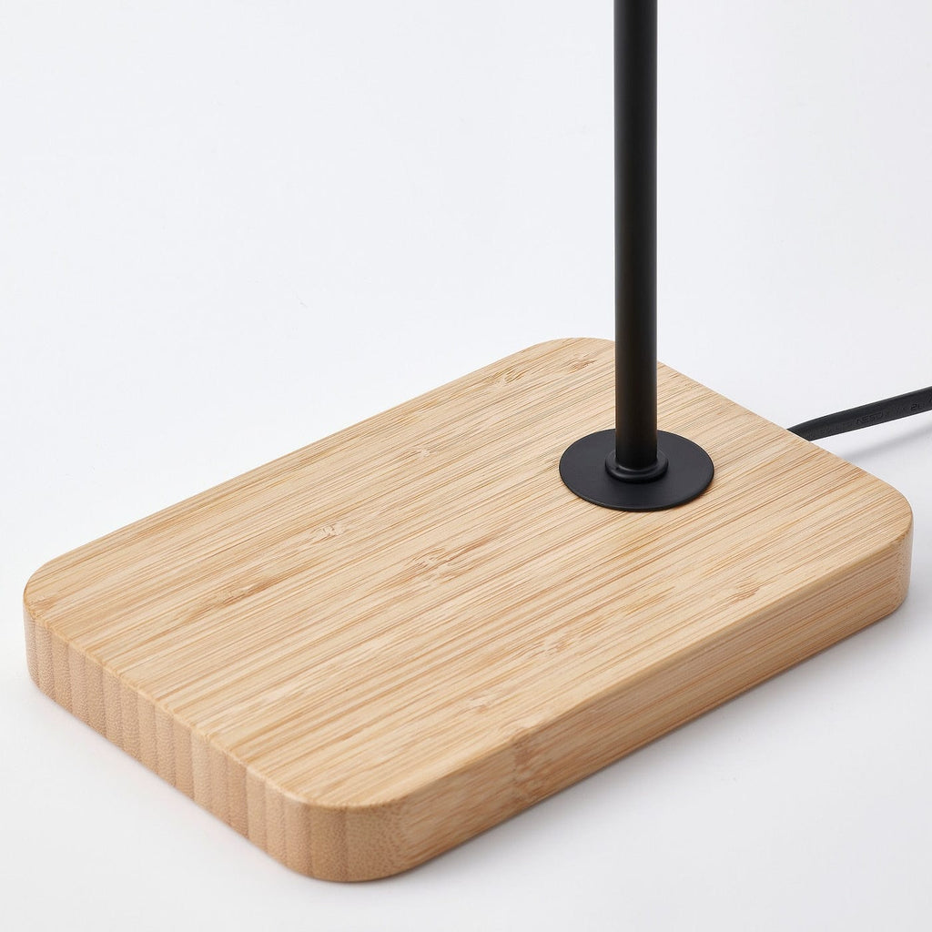 IKEA TVÄRHAND Table Lamp – Black & Bamboo
